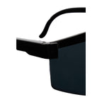 August Wraparound Sport Sunglasses with Blade Lens - Black - Detail