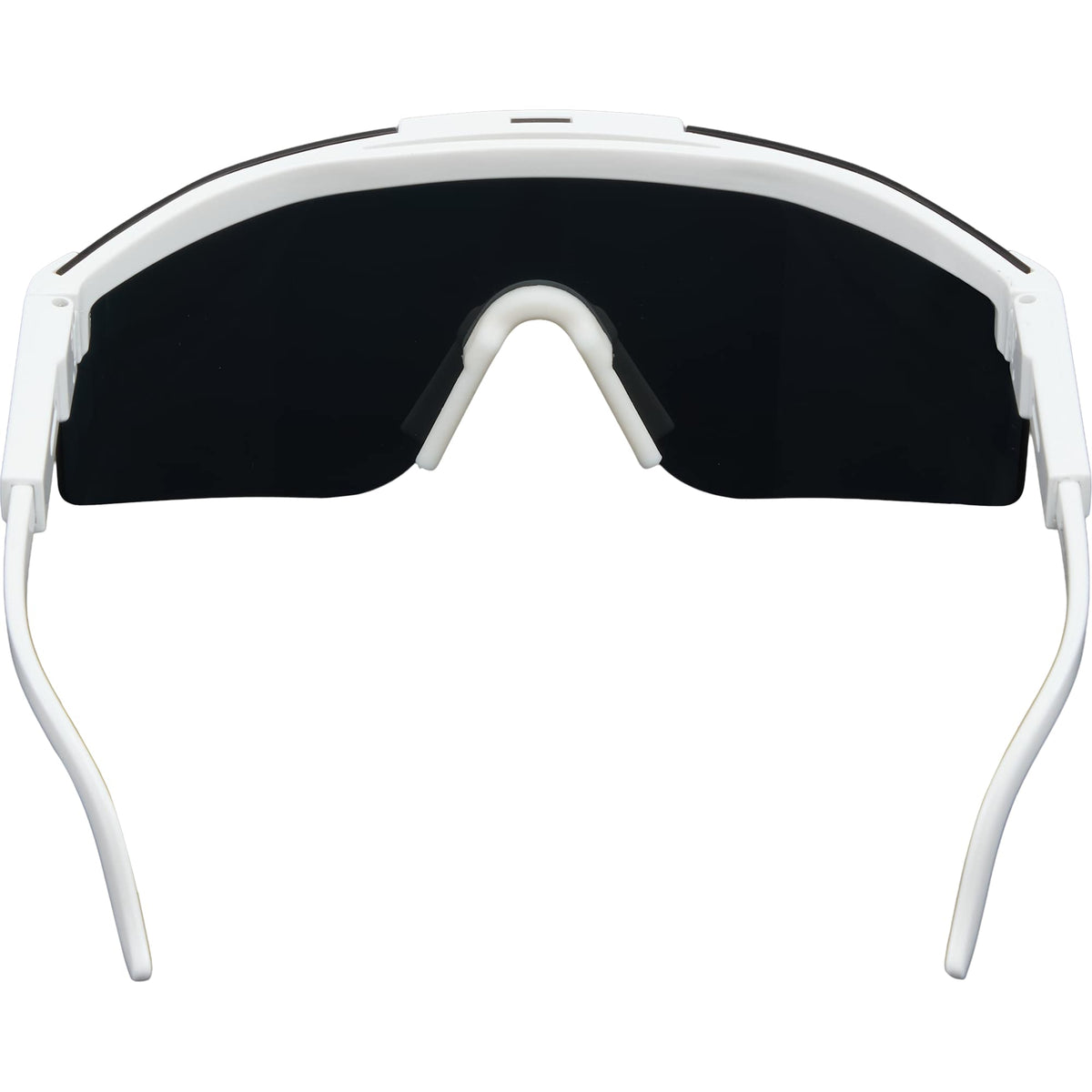 August Wraparound Sport Sunglasses with Blade Lens - White - Back
