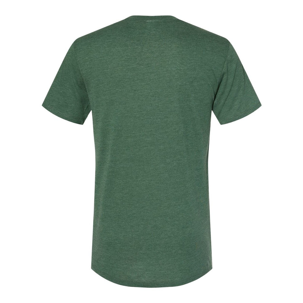 Augusta Sportswear Unisex Triblend T-Shirt - Dark Green Heather - Back