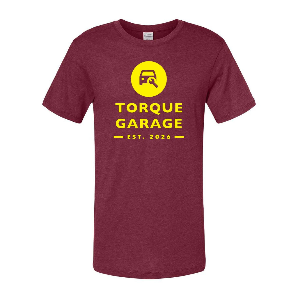 Augusta Sportswear Unisex Triblend T-Shirt - Maroon Heather - Front
