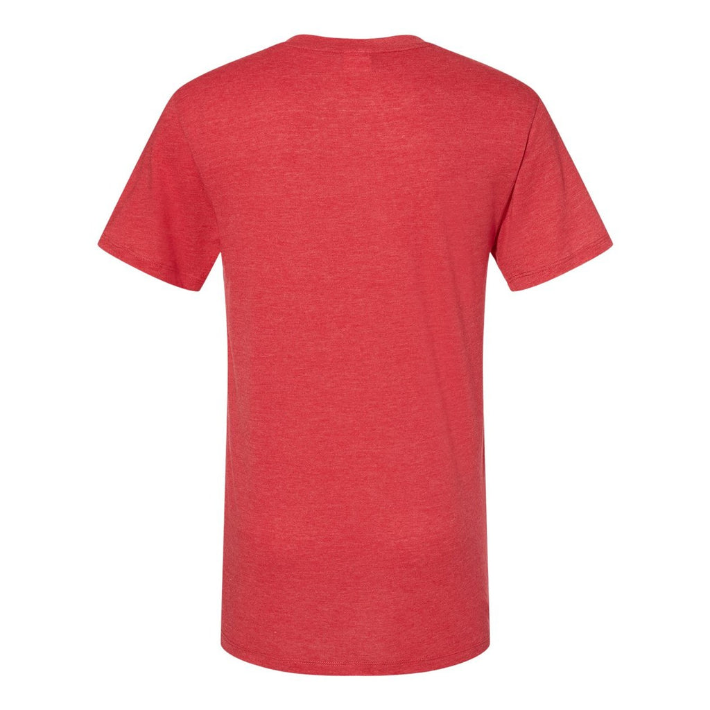 Augusta Sportswear Unisex Triblend T-Shirt - Red Heather - Back