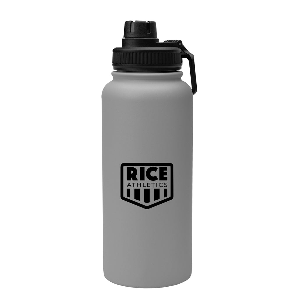 Austin Recycled Stainless Steel Bottle, 32 oz - Gray - Silk Screen