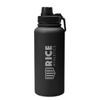 Austin Recycled Stainless Steel Bottle, 32 oz Laser Engraving - Black - Laser Engraving