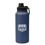 Austin Recycled Stainless Steel Bottle, 32 oz Laser Engraving - Navy - Silk Screen