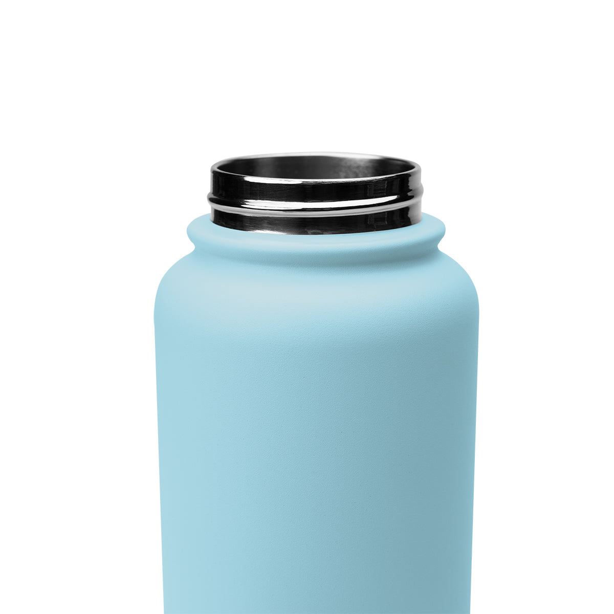 Austin Recycled Stainless Steel Bottle, 32 oz - Light Blue - Lid_Off