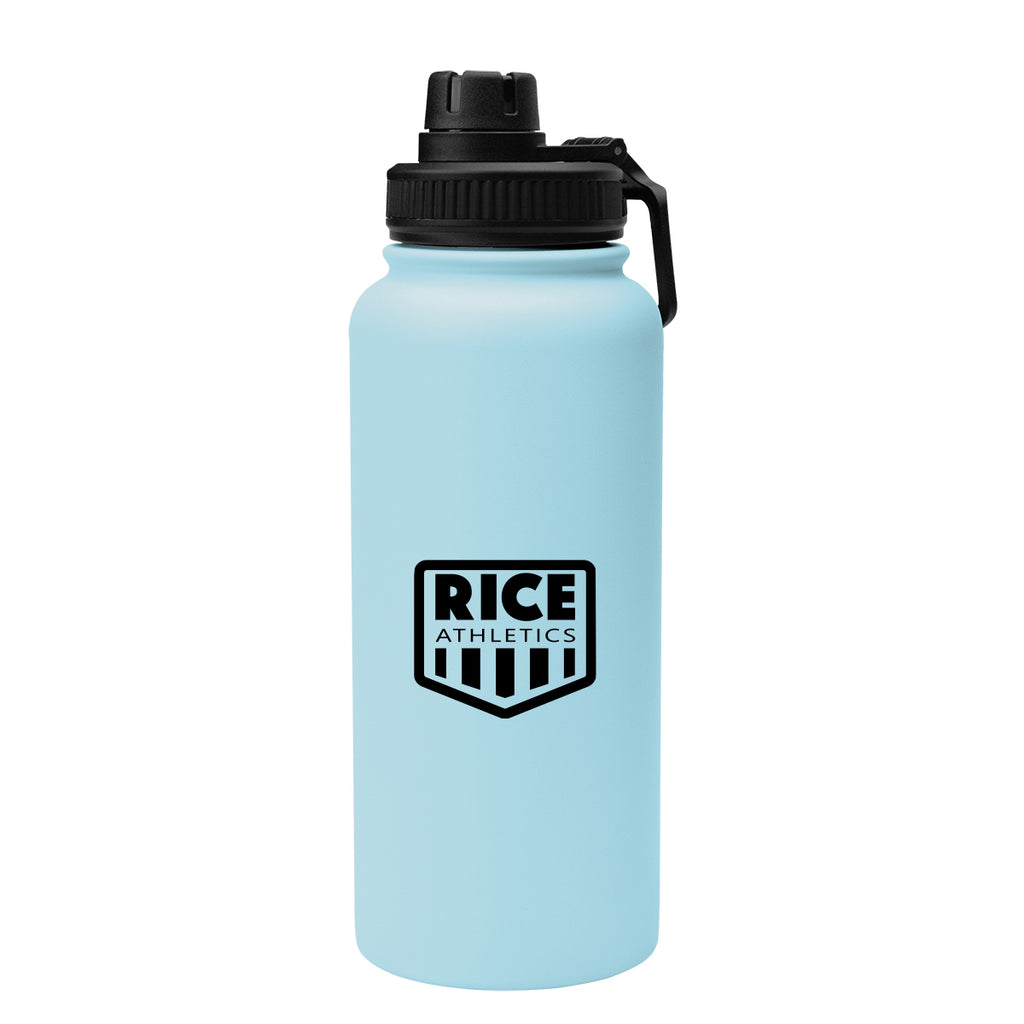 Austin Recycled Stainless Steel Bottle, 32 oz - Light Blue - Silk Screen