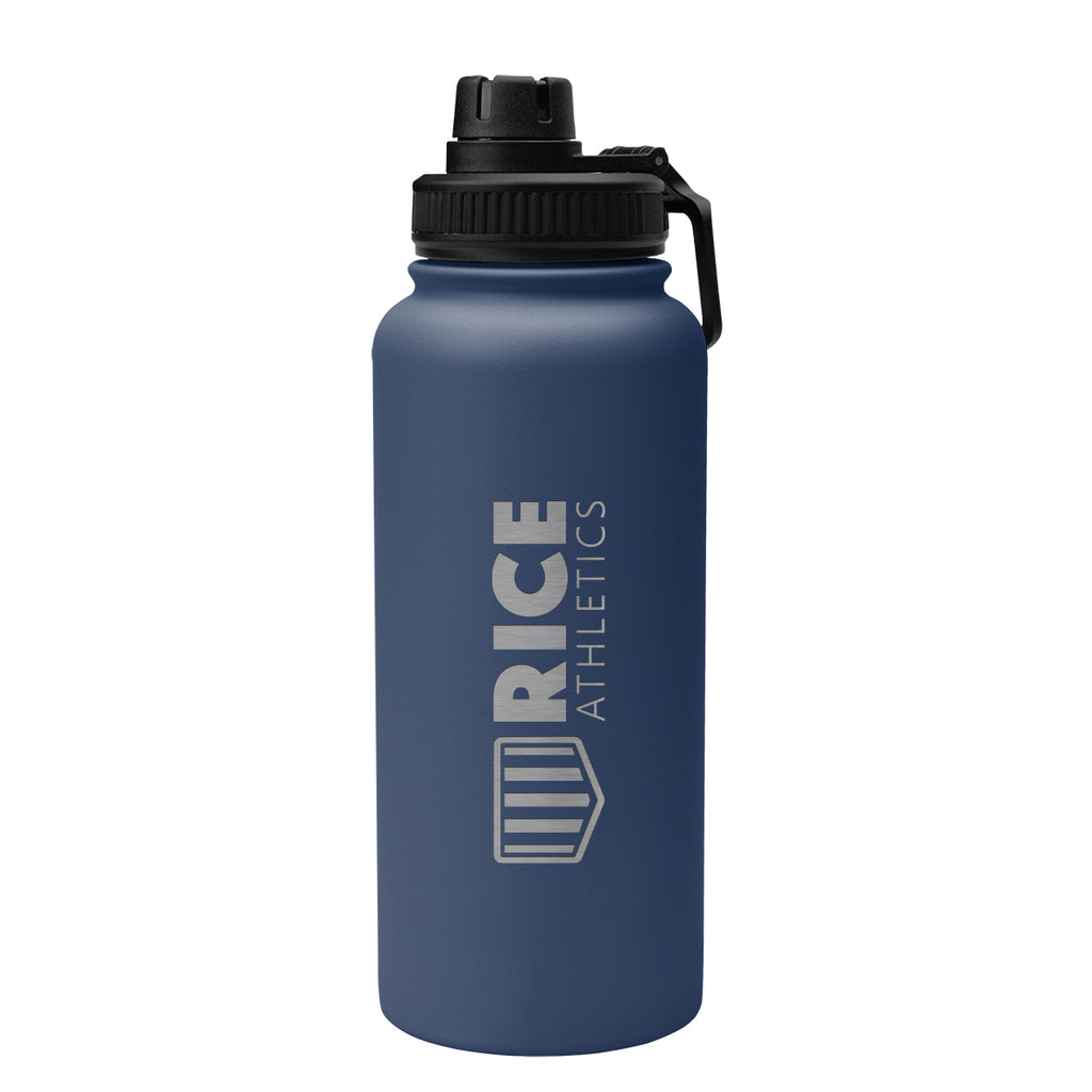 Austin Recycled Stainless Steel Bottle, 32 oz - Navy - Laser Engraving