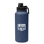 Austin Recycled Stainless Steel Bottle, 32 oz - Navy - Silk Screen