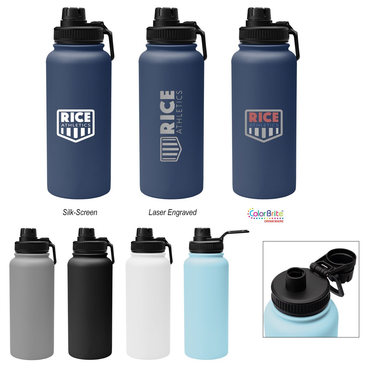Austin Recycled Stainless Steel Bottle, 32 oz