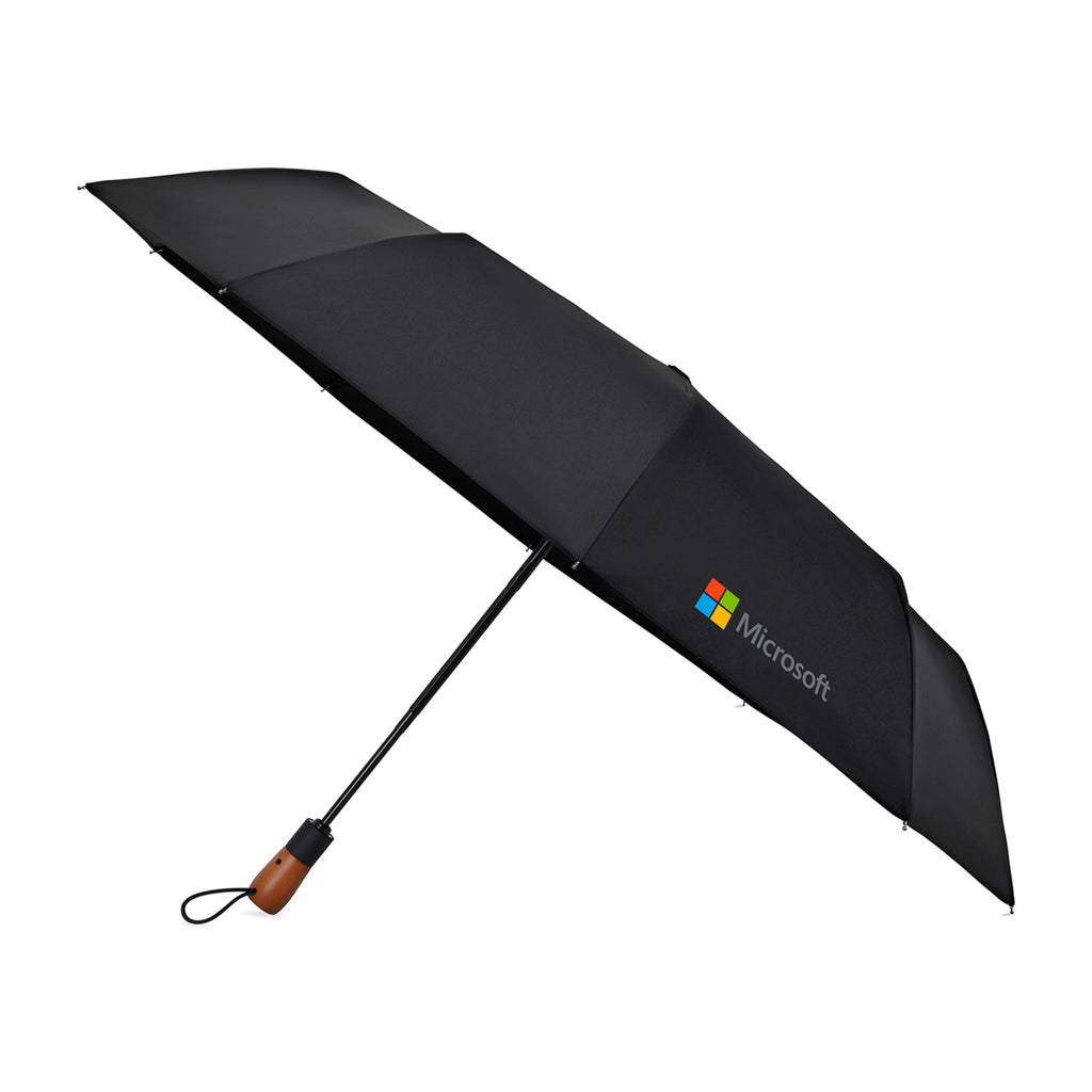 Auto Open and Close Folding Umbrella, 46 Inch Transfer - Black - View 1
