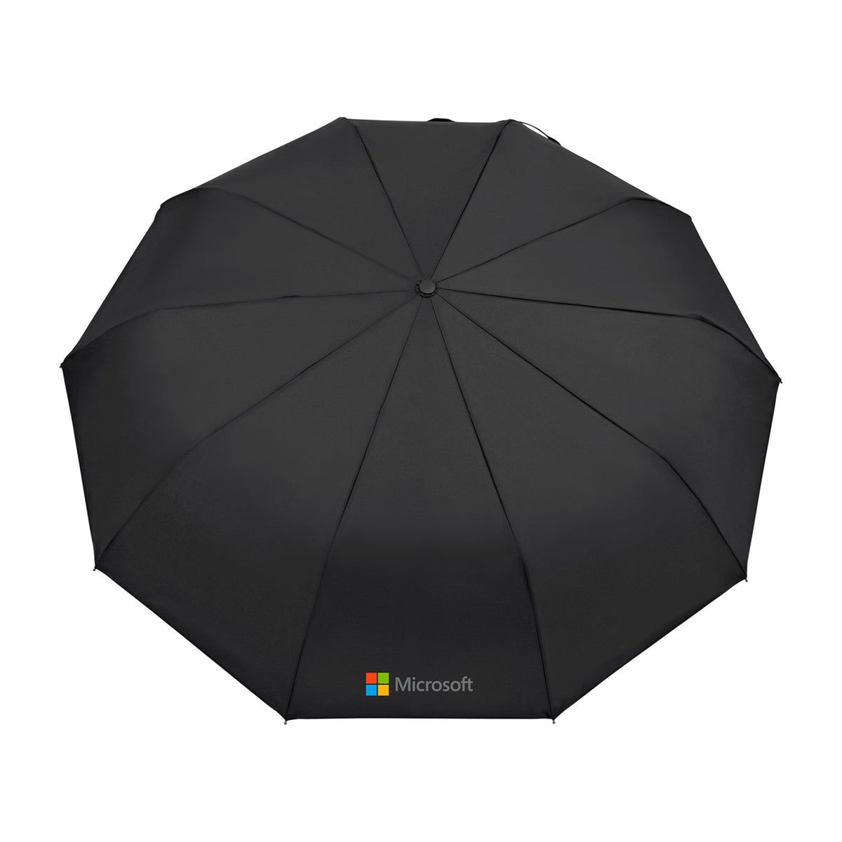 Auto Open and Close Folding Umbrella, 46 Inch Transfer - Black - View 2