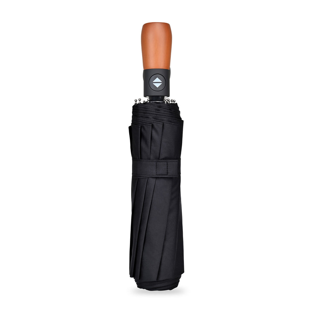 Auto Open and Close Folding Umbrella, 46 Inch Transfer - Black - View 3
