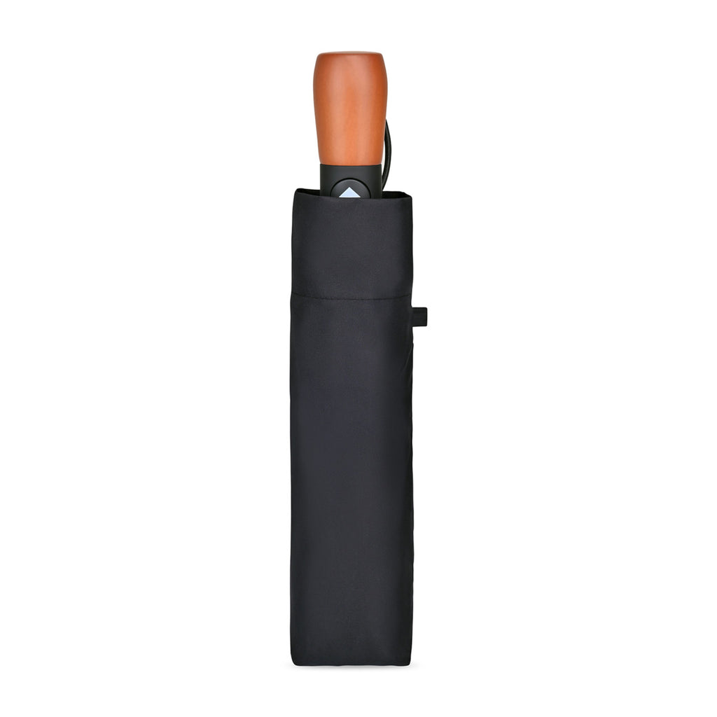 Auto Open and Close Folding Umbrella, 46 Inch Transfer - Black - View 4