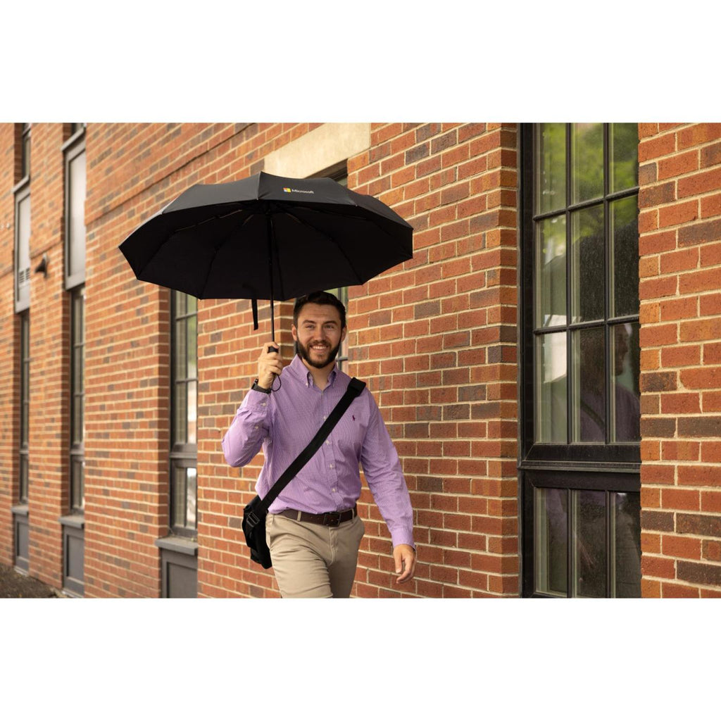 Auto Open and Close Folding Umbrella, 46 Inch Transfer - Black - View 5