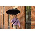 Auto Open and Close Folding Umbrella, 46 Inch Transfer - Black - View 5