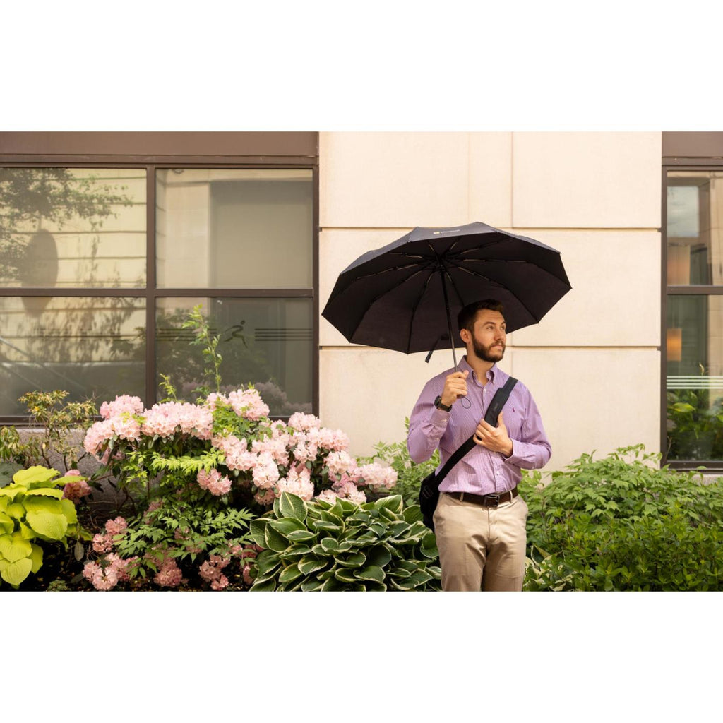 Auto Open and Close Folding Umbrella, 46 Inch Transfer - Black - View 7