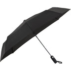 Auto Open and Close Recycled Umbrella, 42 Inch - Black - Right Angle 2
