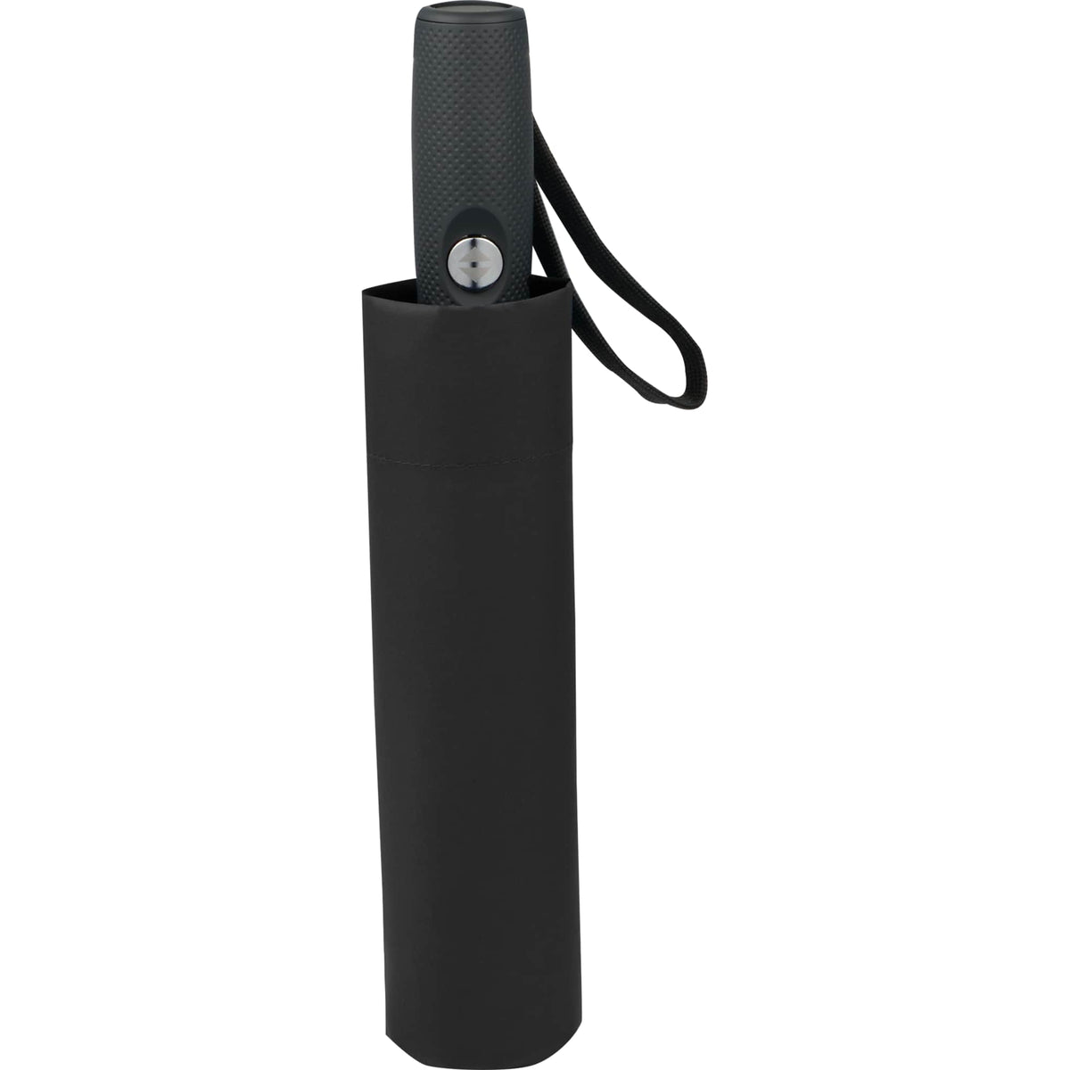 Auto Open and Close Recycled Umbrella, 42 Inch - Black - Sleeve