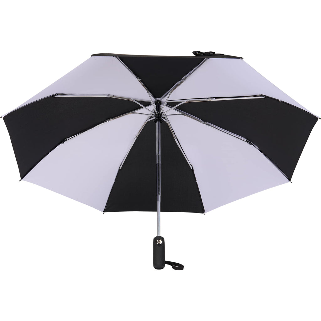 Auto Open and Close Recycled Umbrella, 42 Inch - Black/White - Bottom