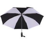 Auto Open and Close Recycled Umbrella, 42 Inch - Black/White - Bottom