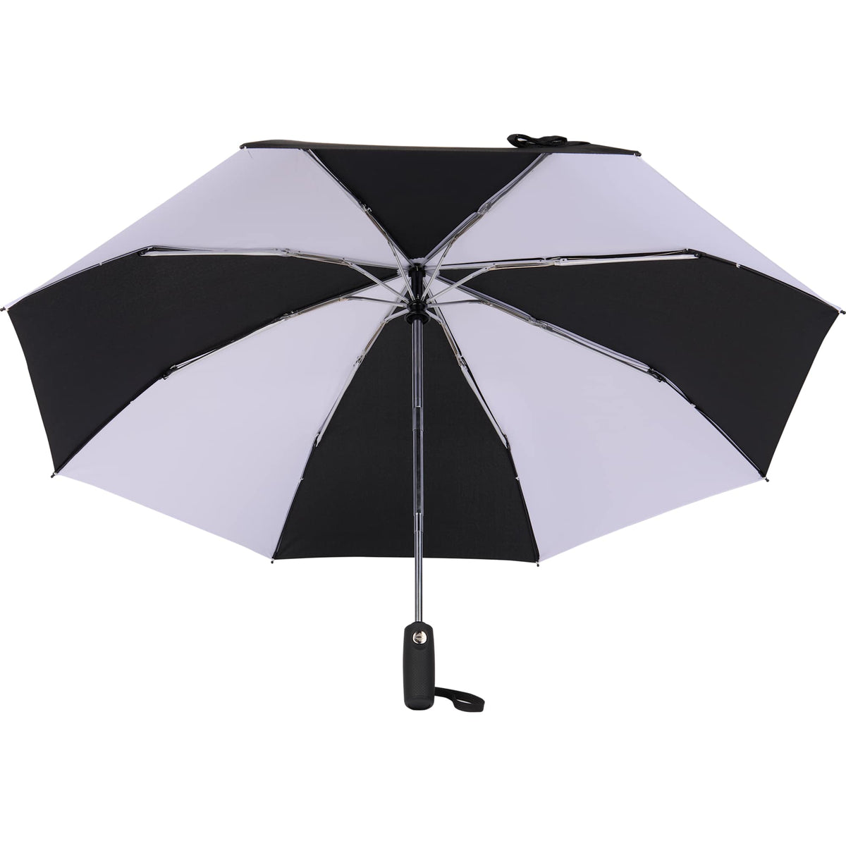 Auto Open and Close Recycled Umbrella, 42 Inch - Black/White - Bottom
