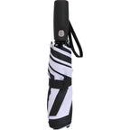 Auto Open and Close Recycled Umbrella, 42 Inch - Black/White - Closed