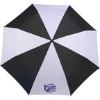 Auto Open and Close Recycled Umbrella, 42 Inch - Black/White - Front