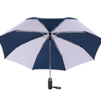 Auto Open and Close Recycled Umbrella, 42 Inch - Navy/White - Bottom