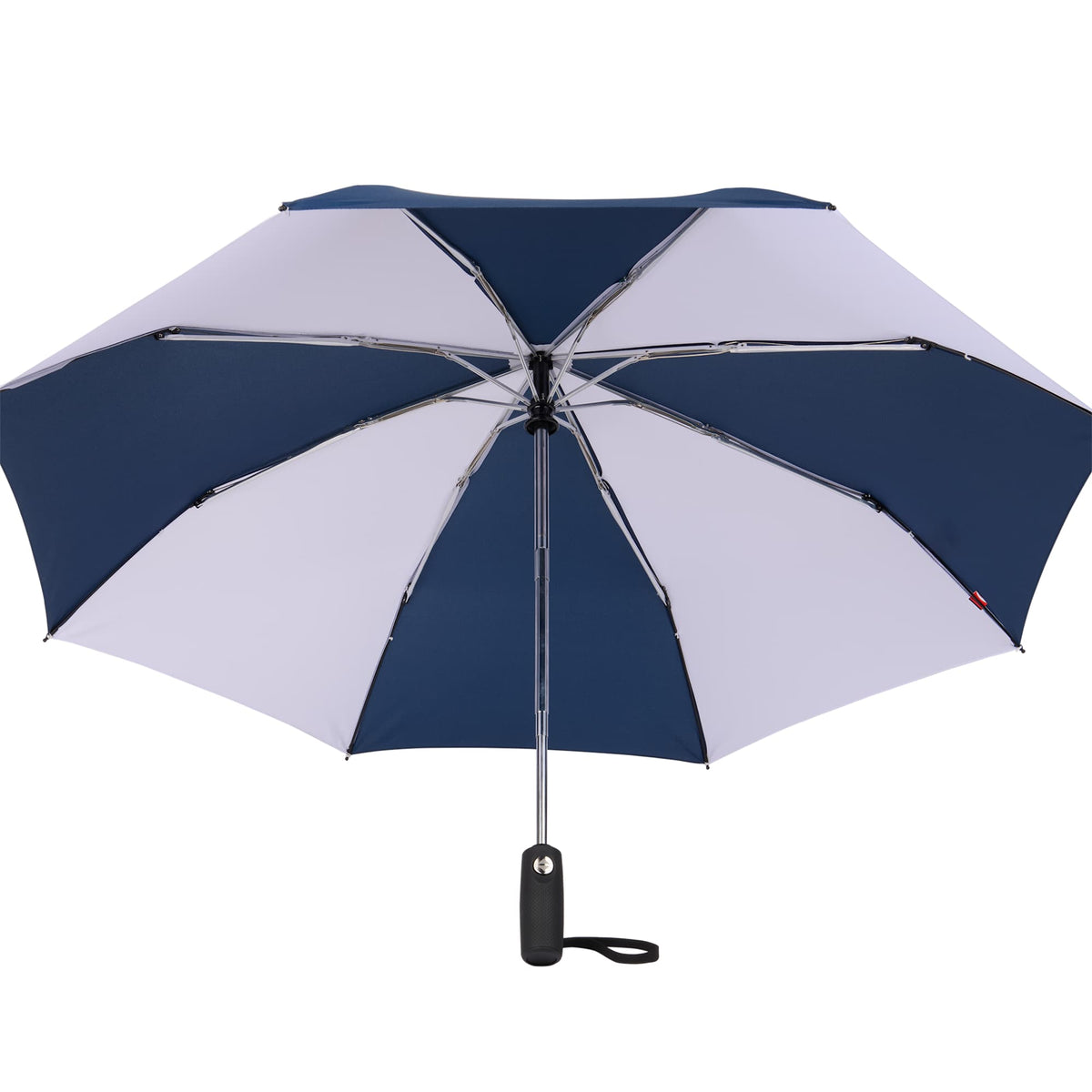 Auto Open and Close Recycled Umbrella, 42 Inch - Navy/White - Bottom