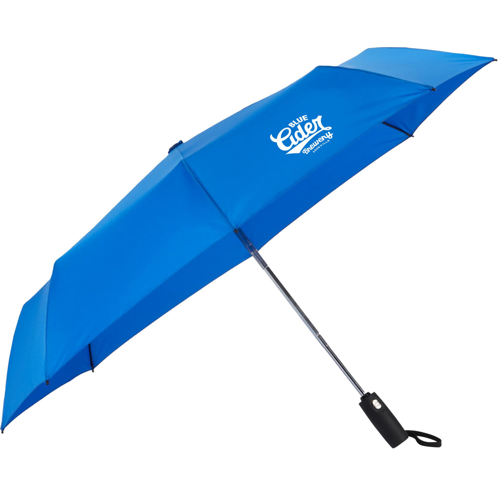 Auto Open and Close Recycled Umbrella, 42 Inch - Royal - Right Angle