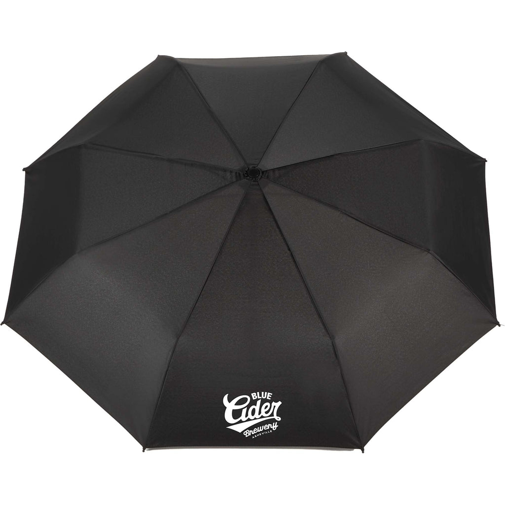 Auto Open and Close Recycled Umbrella, 42 Inch Transfer - Black - Front