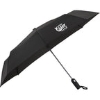 Auto Open and Close Recycled Umbrella, 42 Inch Transfer - Black - Right Angle
