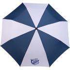Auto Open and Close Recycled Umbrella, 42 Inch Transfer - Navy/White - Front