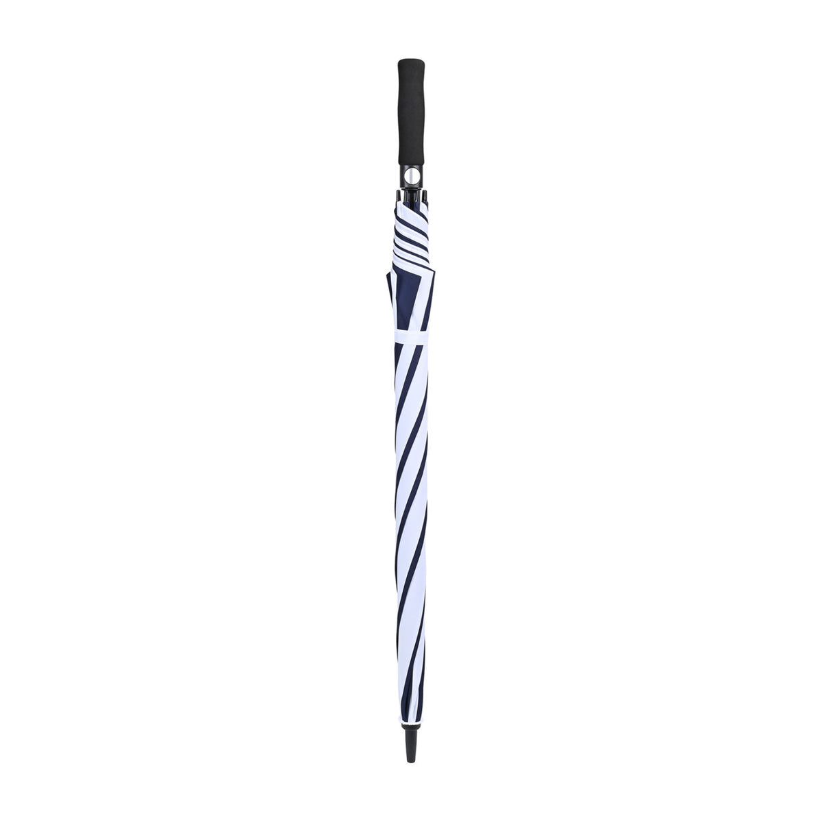 Auto Open Golf Umbrella in Recycled PET, 60 Inches Transfer - Navy-White - View 3