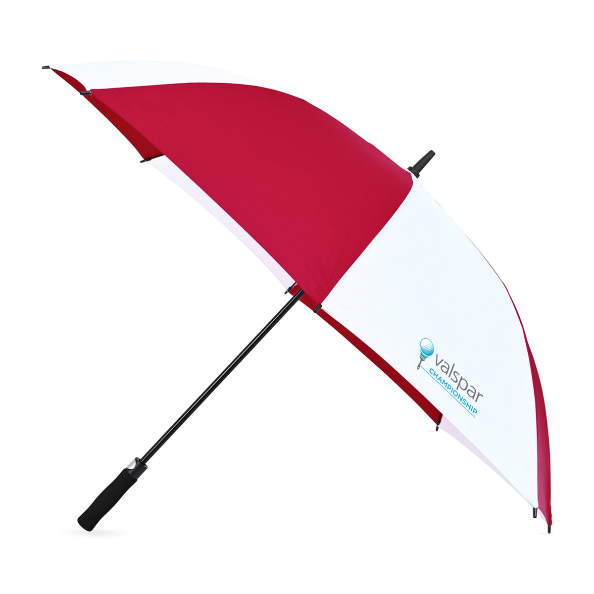 Auto Open Golf Umbrella in Recycled PET, 60 Inches Transfer - Red-White - View 1