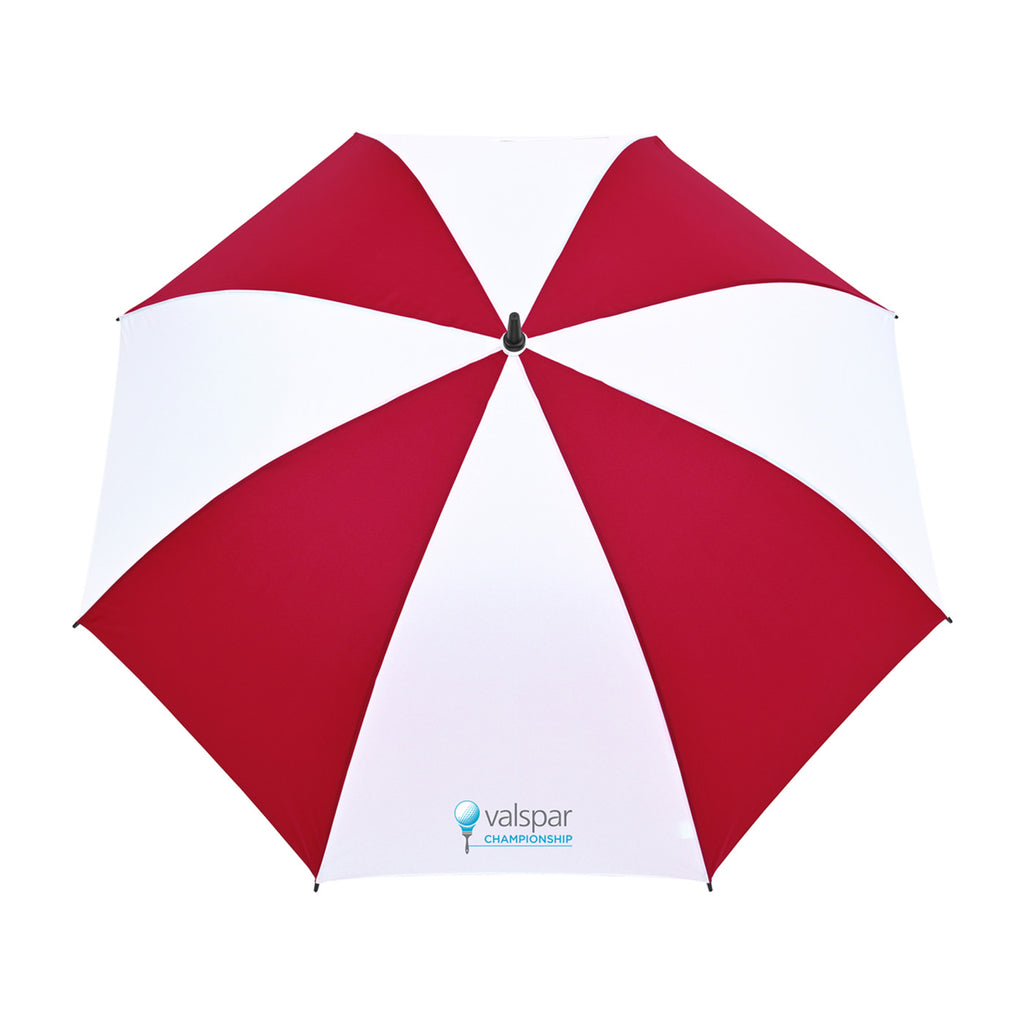 Auto Open Golf Umbrella in Recycled PET, 60 Inches Transfer - Red-White - View 2