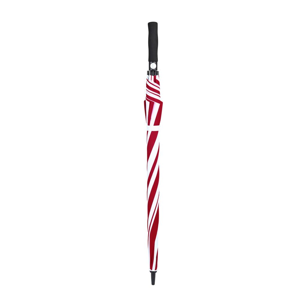 Auto Open Golf Umbrella in Recycled PET, 60 Inches Transfer - Red-White - View 3