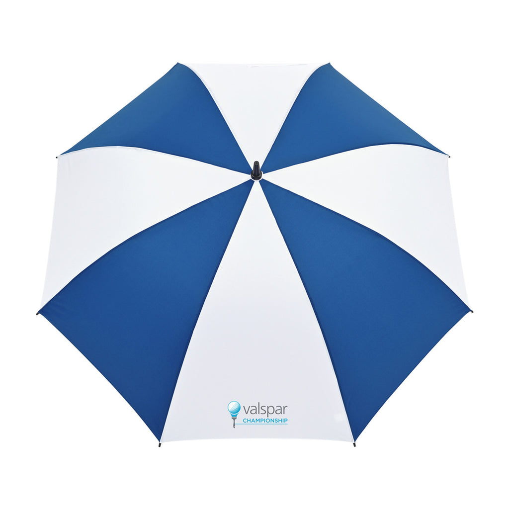 Auto Open Golf Umbrella in Recycled PET, 60 Inches Transfer - Royal-White - View 2