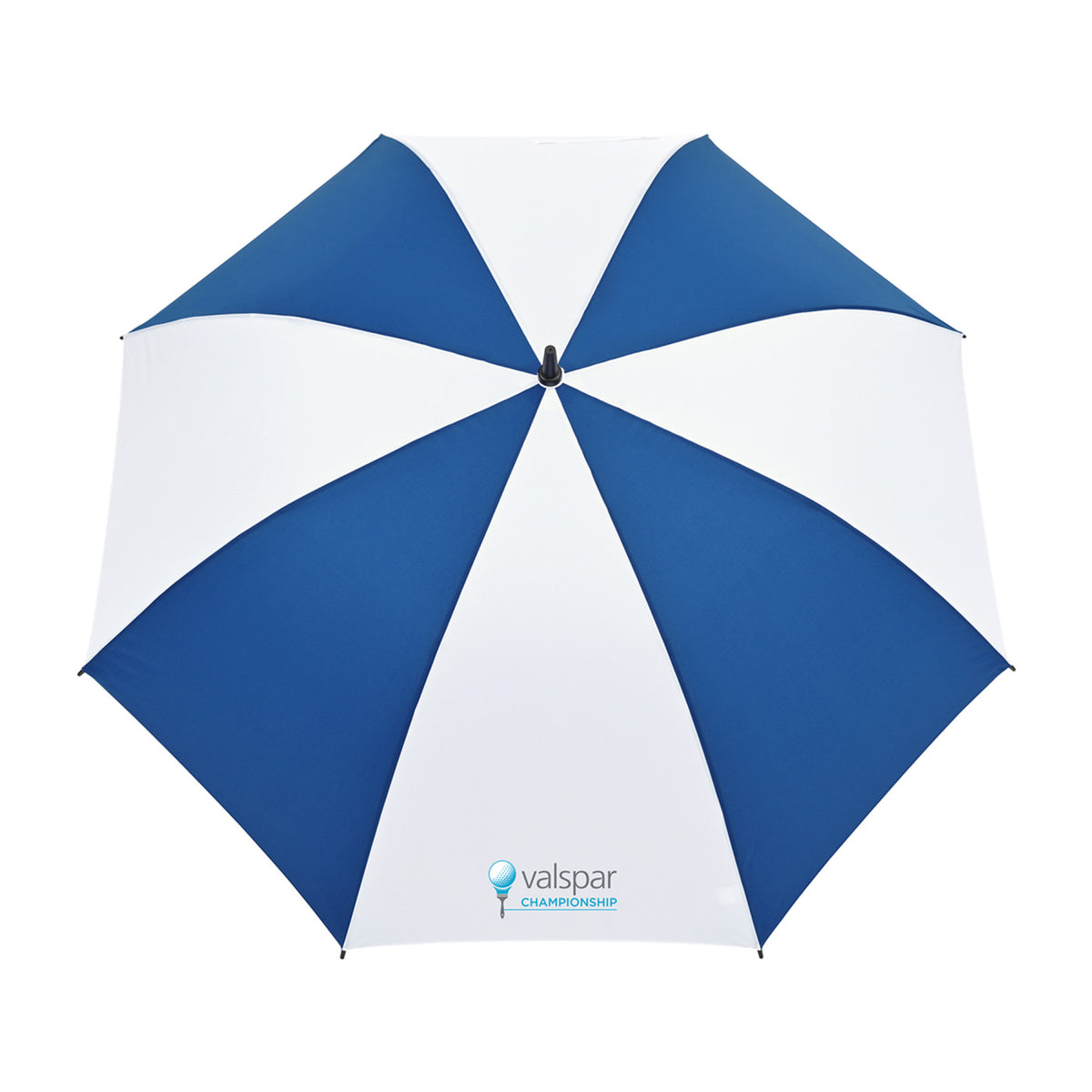 Auto Open Golf Umbrella in Recycled PET, 60 Inches Transfer - Royal-White - View 2