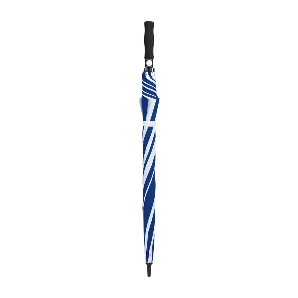 Auto Open Golf Umbrella in Recycled PET, 60 Inches Transfer - Royal-White - View 3