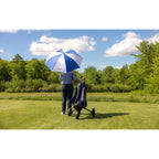 Auto Open Golf Umbrella in Recycled PET, 60 Inches Transfer - Royal-White - View 4