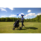 Auto Open Golf Umbrella in Recycled PET, 60 Inches Transfer - Royal-White - View 5