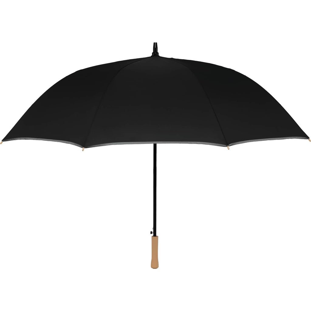 Auto Open Golf Umbrella with Reflective Trim, 60 Inches - Black - Alternate