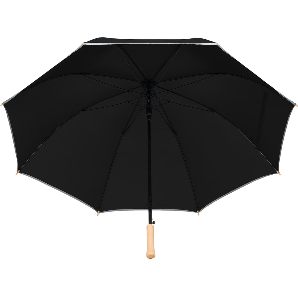 Auto Open Golf Umbrella with Reflective Trim, 60 Inches - Black - Canopy 2