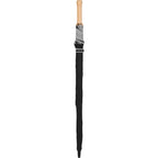 Auto Open Golf Umbrella with Reflective Trim, 60 Inches - Black - Closed