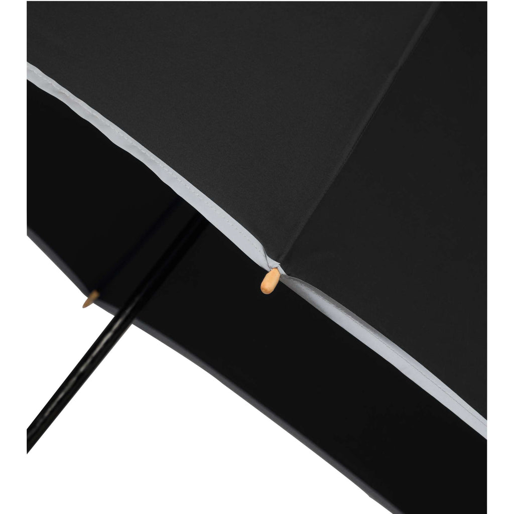 Auto Open Golf Umbrella with Reflective Trim, 60 Inches - Black - Detail