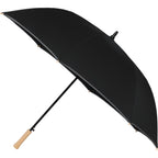 Auto Open Golf Umbrella with Reflective Trim, 60 Inches - Black - Left Angle 2