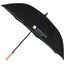 Auto Open Golf Umbrella with Reflective Trim, 60 Inches - Black - Left Angle