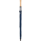 Auto Open Golf Umbrella with Reflective Trim, 60 Inches - Navy - Closed