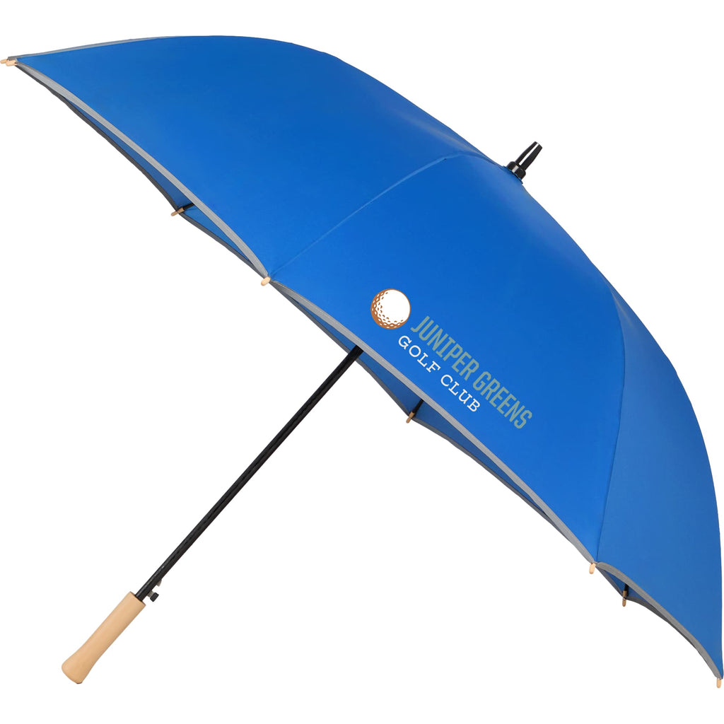 Auto Open Golf Umbrella with Reflective Trim, 60 Inches - Royal - Left Angle